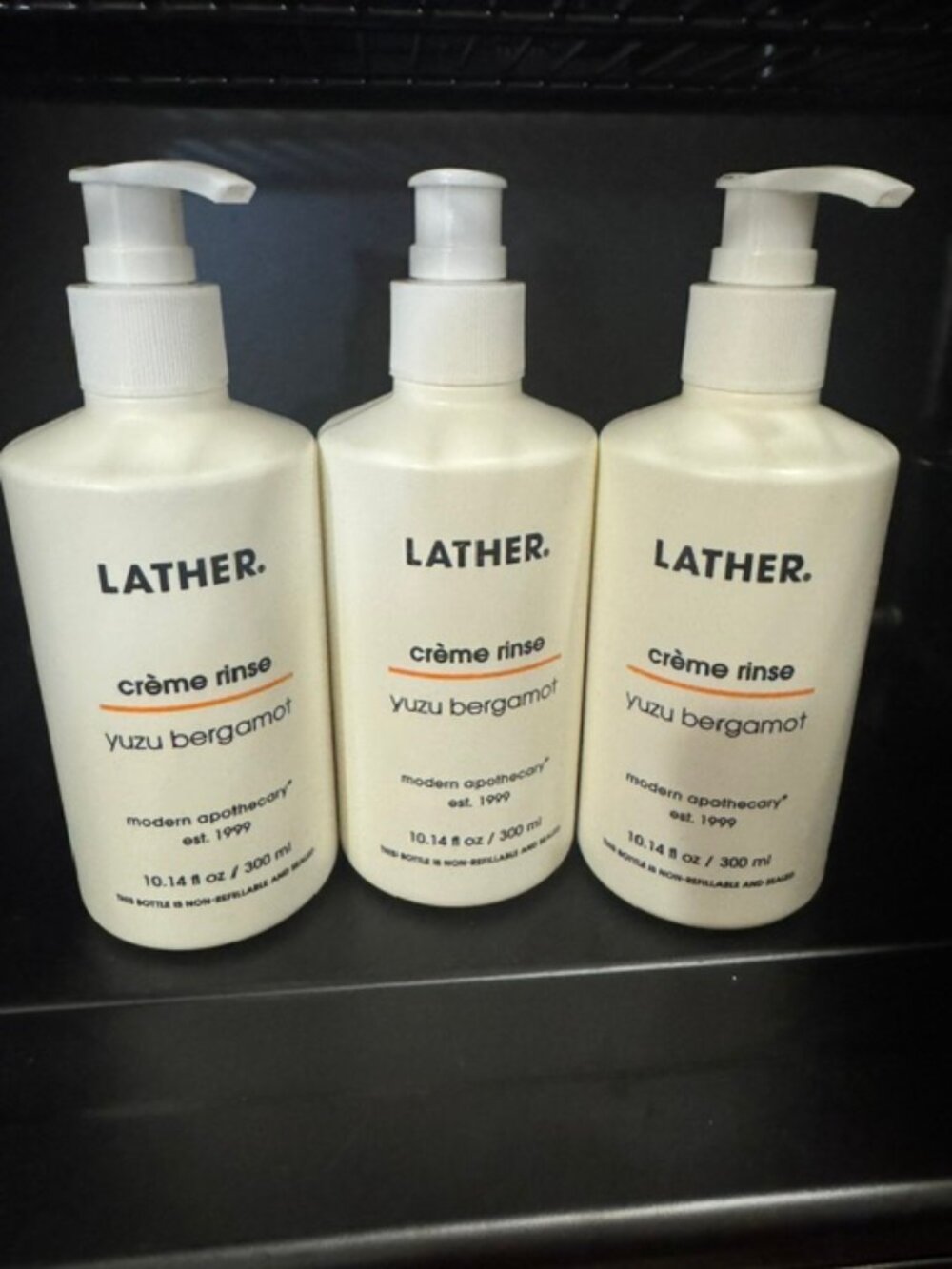 LATHER Cream Rinse (Set of 3) Luxury Hotel Spa Brand–Full Size 10.14 Ounce - New